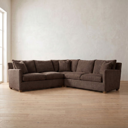 Lilah Sectional (L corner shown) in Bark Chenille
