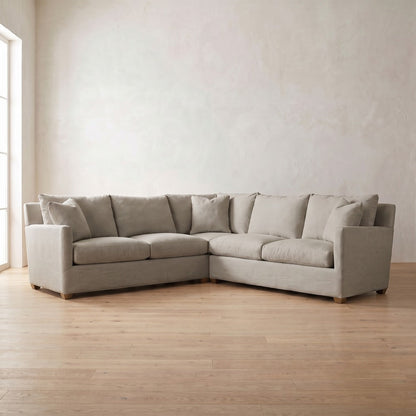 Lilah Sectional (L corner shown) in Putty Linen