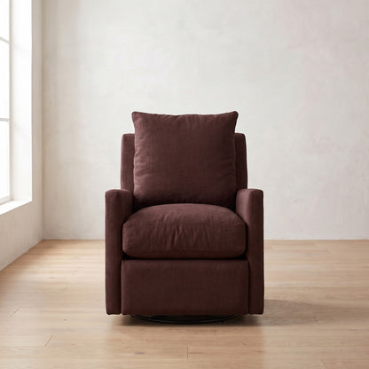 Lilah Recliner in Burgundy Linen