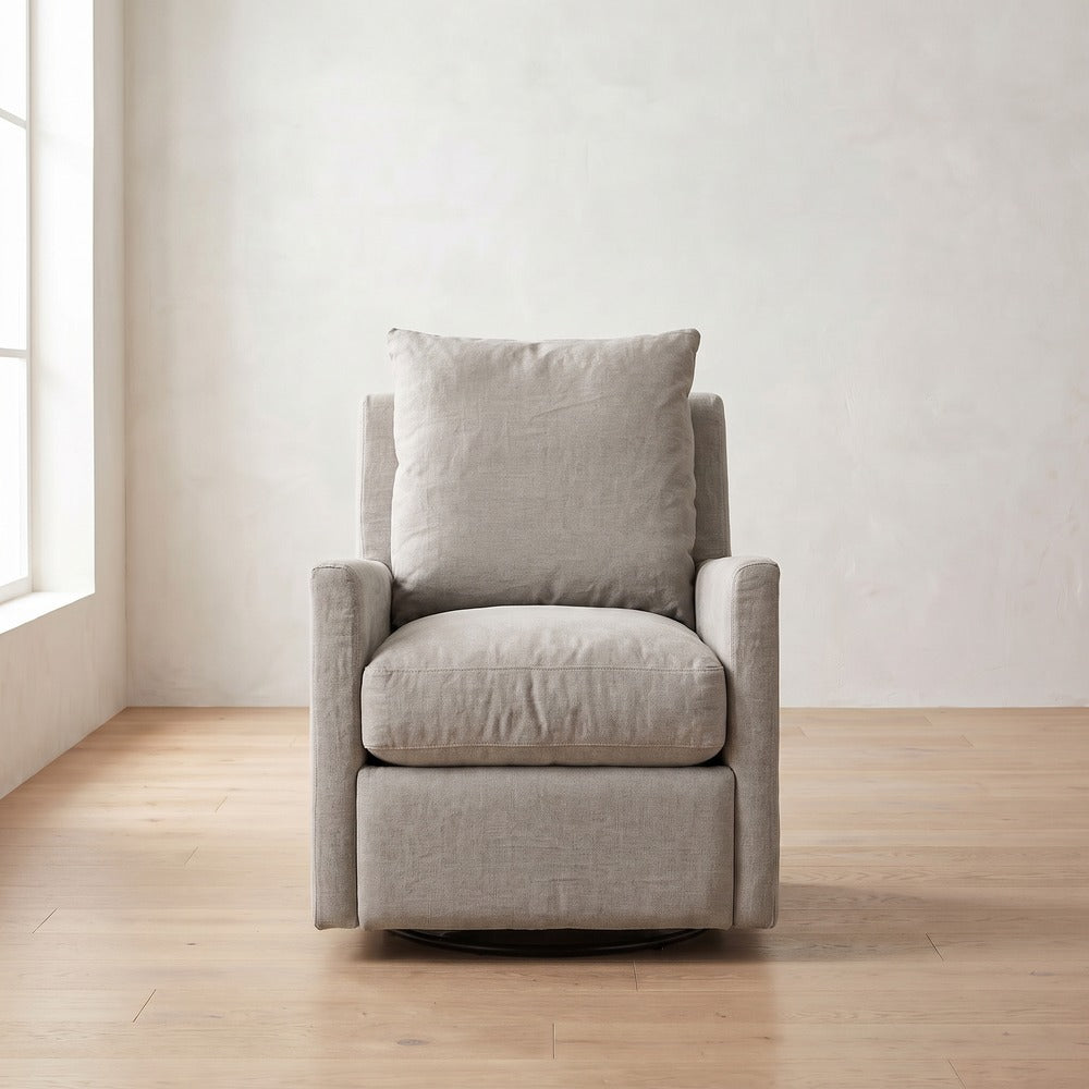 Lilah Recliner in Natural Linen