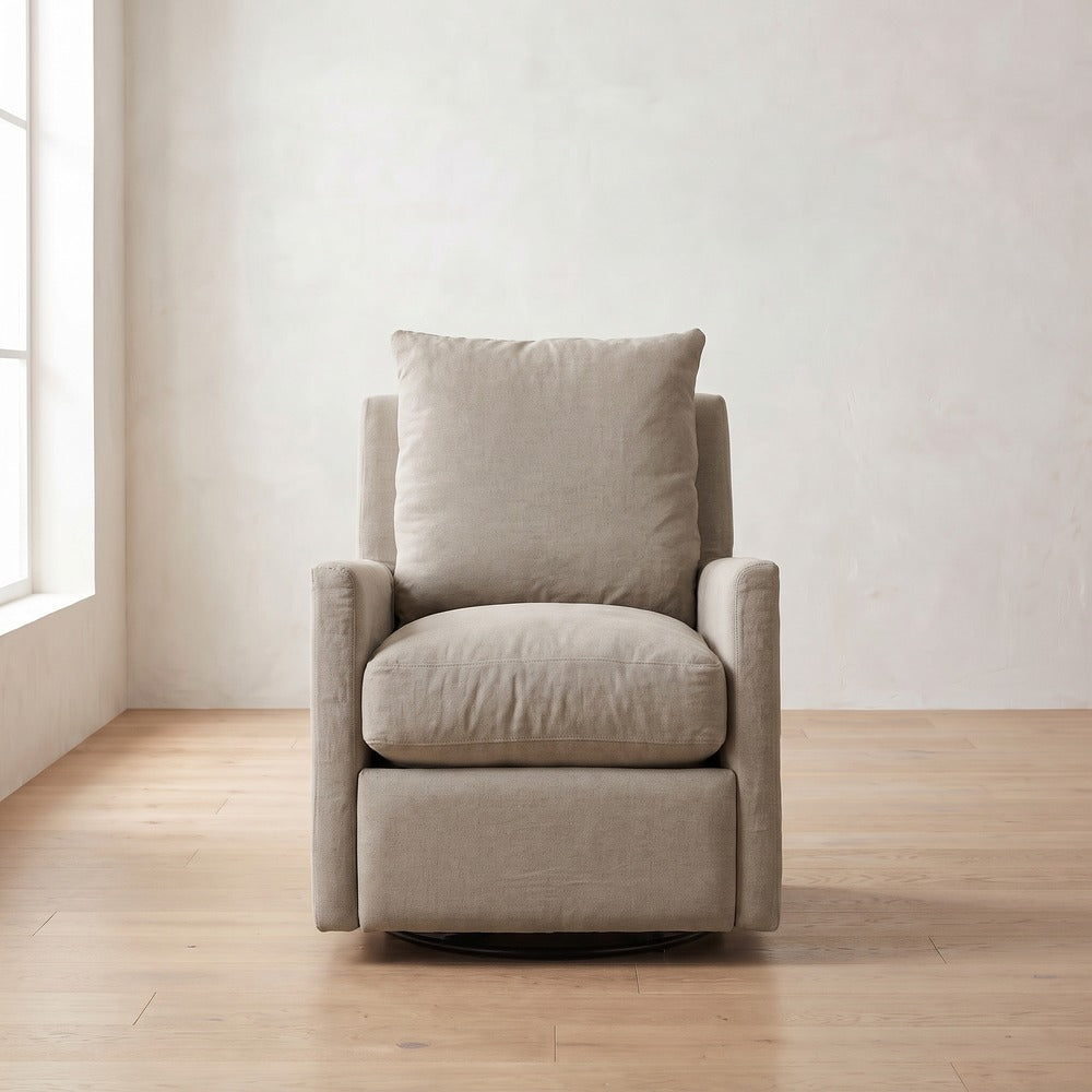 Lilah Recliner in Putty Linen