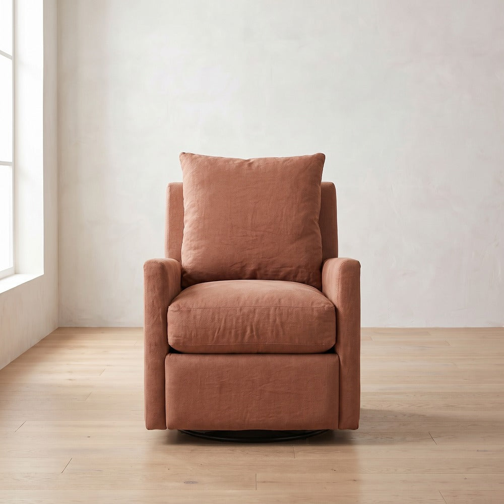 Lilah Recliner in Terracotta Linen