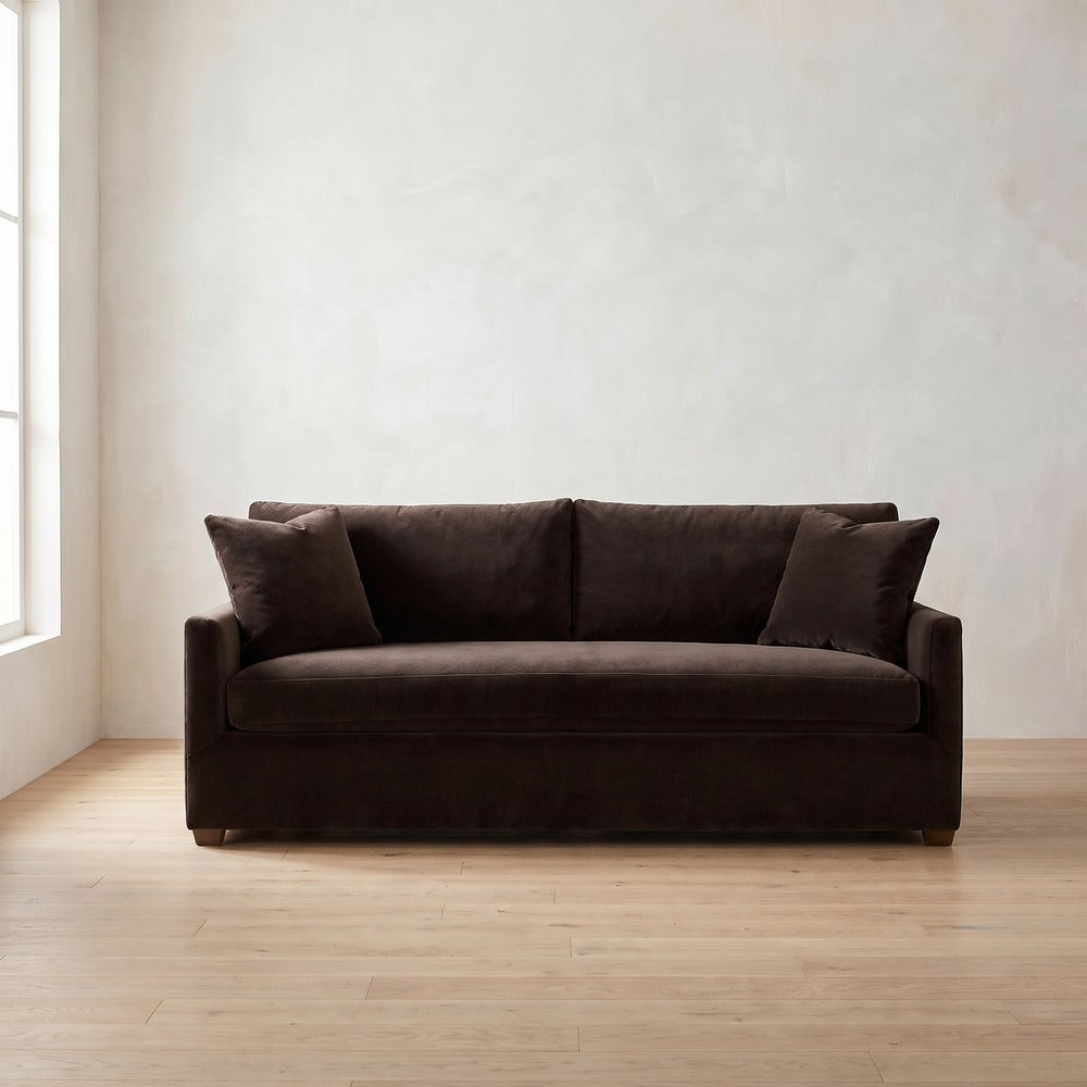 Lilah Sleeper Sofa in Bark Velvet