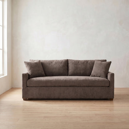 Lilah Sleeper Sofa in Charcoal Brown Performance Chenille