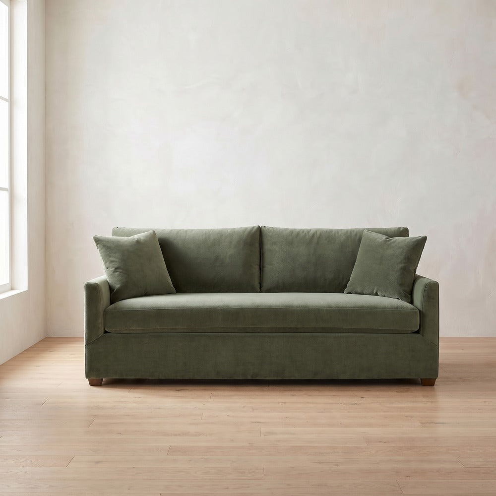 Lilah Sleeper Sofa in Sage Velvet