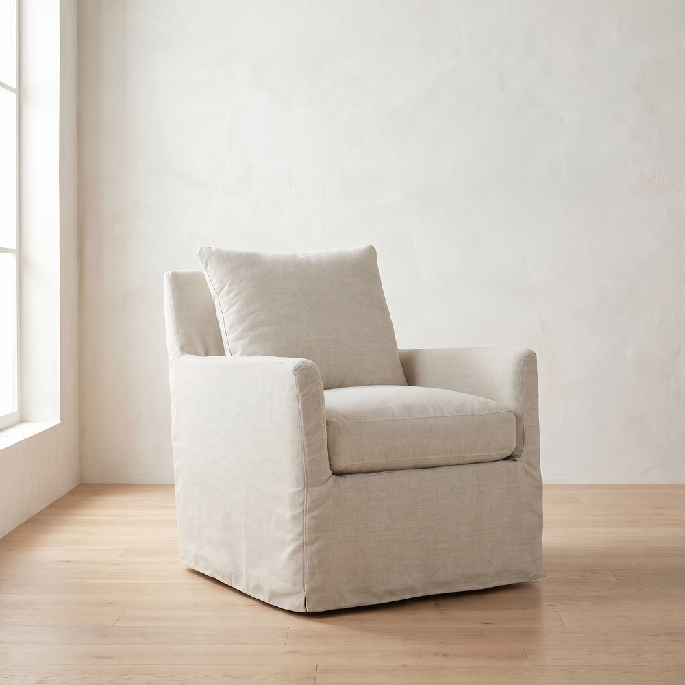 Lilah Slipcover Chair, styled at home