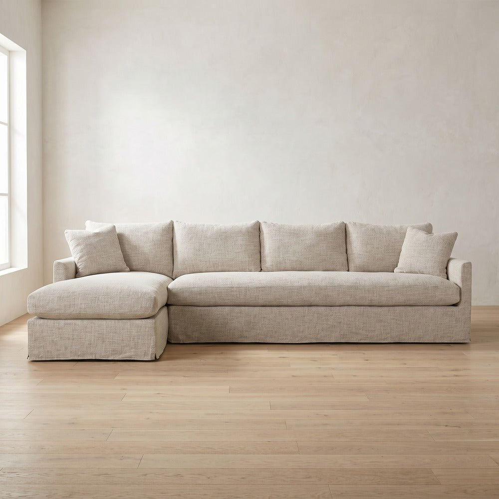Lilah Slipcover Sectional (chaise shown)