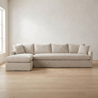 Lilah Slipcover Sectional (chaise shown)