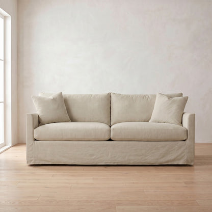 Lilah Slipcover Sofa in Natural Performance Linen