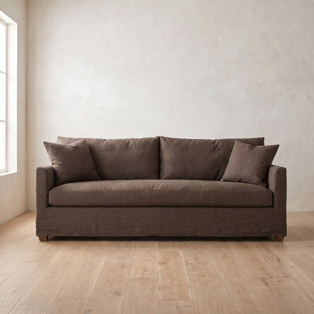 Lilah Sofa in Bark Linen