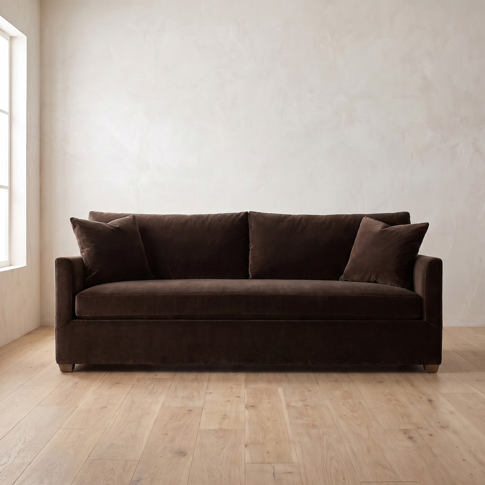 Lilah Sofa in Bark Velvet