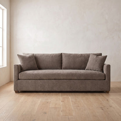 Lilah Sofa in Charcoal Brown Performance Chenille