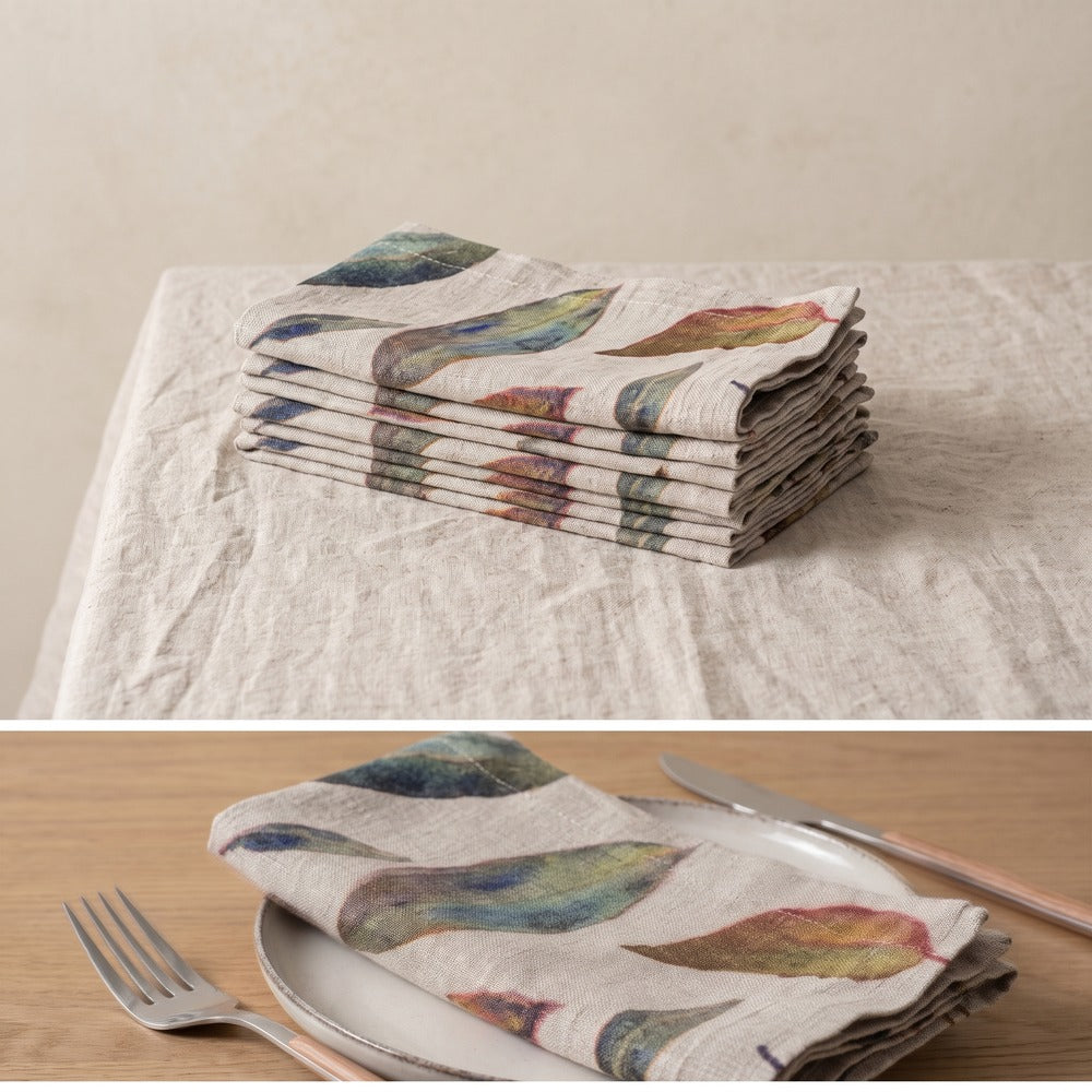 Linen Tales Napkins  (Set of 2), Golden Fall