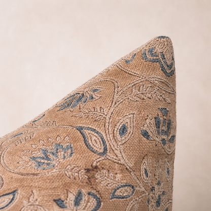 Linen Block Print Pillow