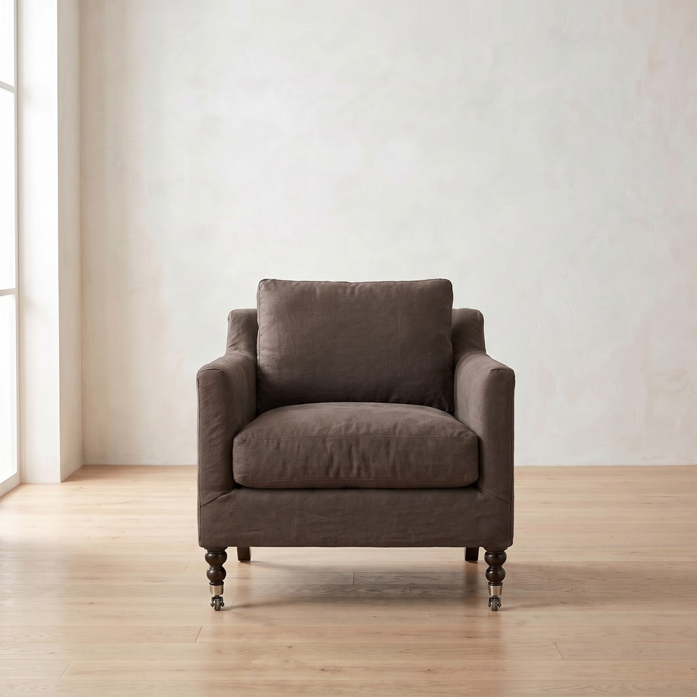 Madeline Chair in Bark Linen