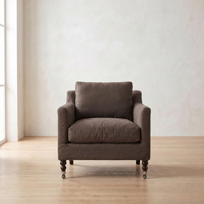 Madeline Chair in Bark Linen