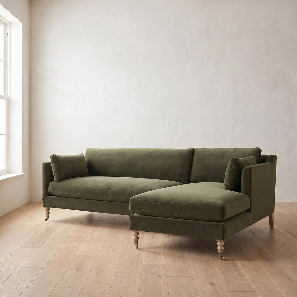 Madeline Chaise Sectional, styled at home