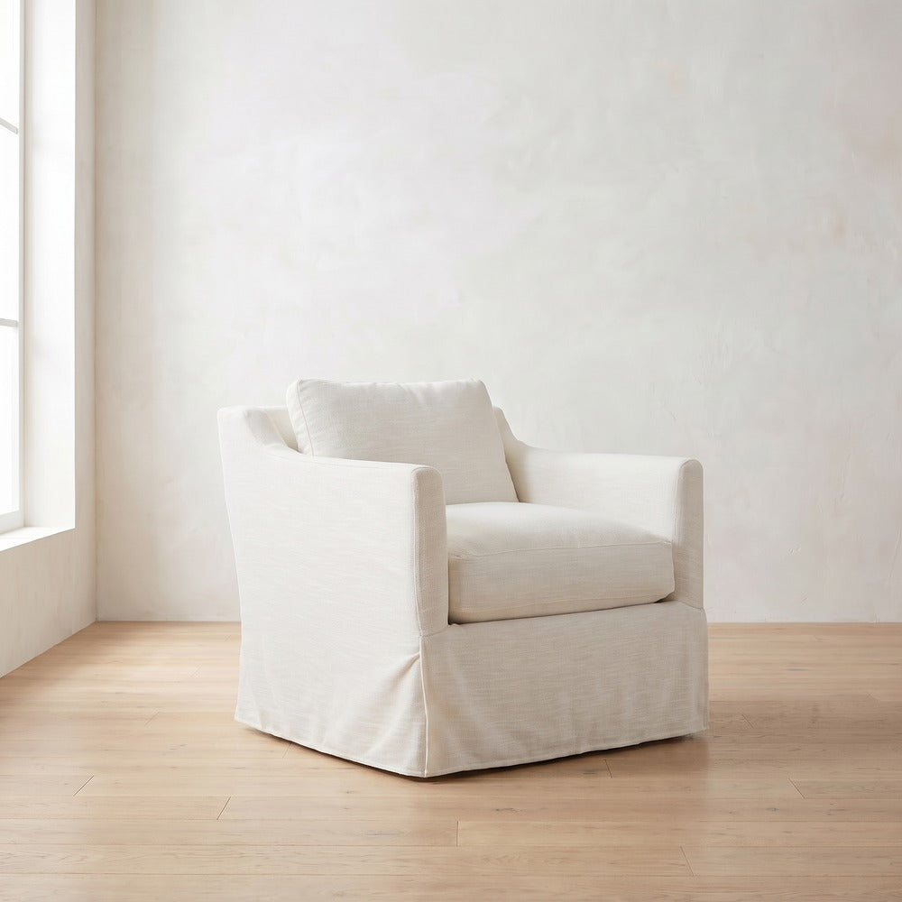 Madeline Slipcover Chair, styled at home