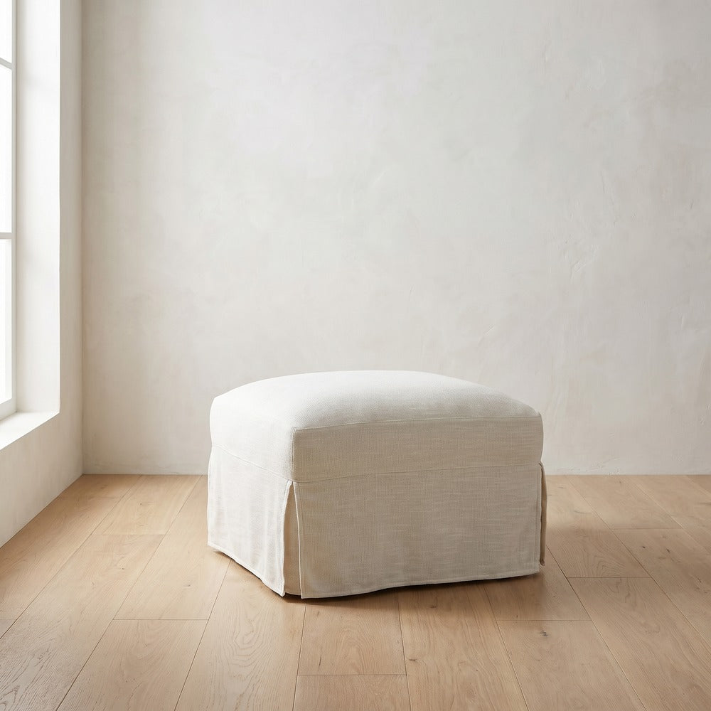Madeline Slipcover Ottoman