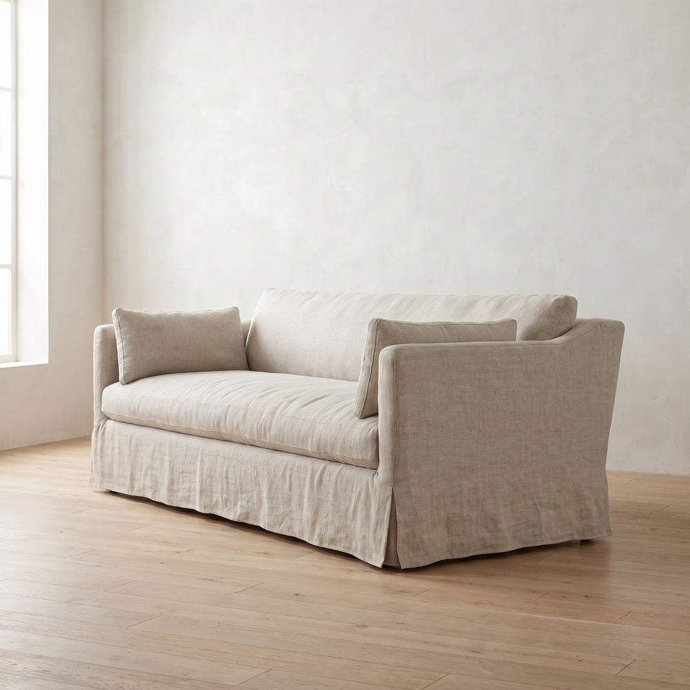 Madeline Slipcover Sofa, styled at home