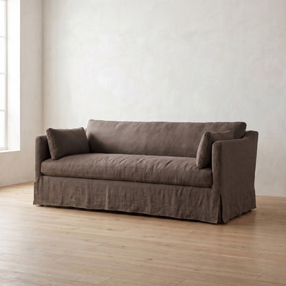 Madeline Slipcover Sofa in Bark Linen