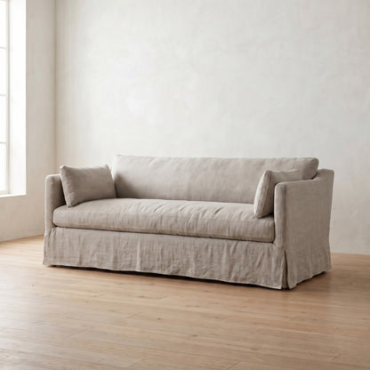 Madeline Slipcover Sofa in Natural Linen