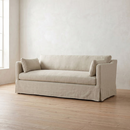 Madeline Slipcover Sofa in Natural Performance Linen