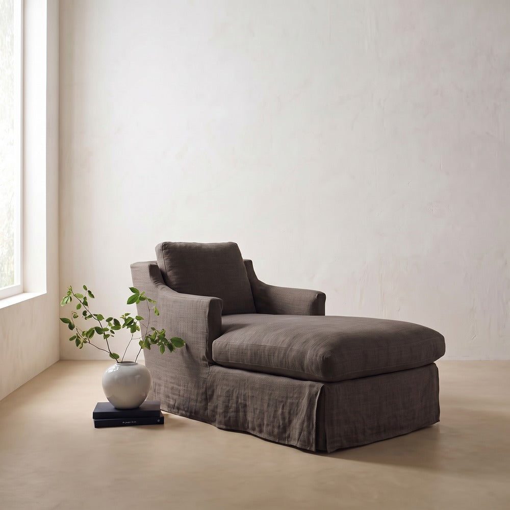 Madeline Slipcovered Chaise Chair