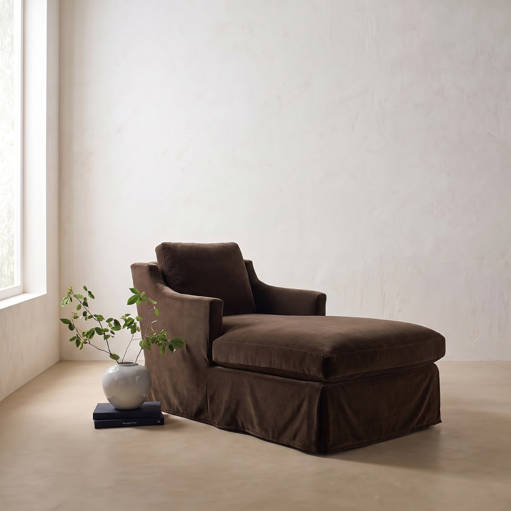 Madeline Slipcovered Chaise Chair