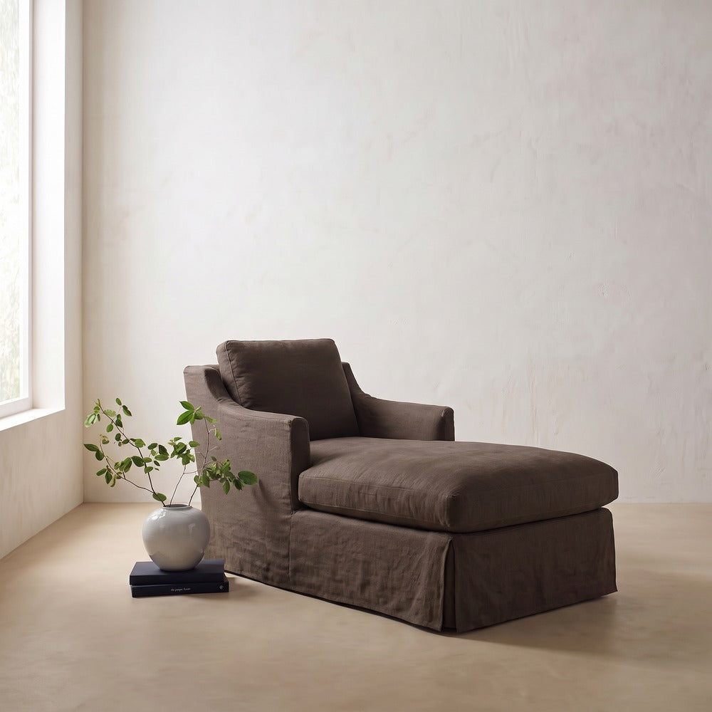 Madeline Slipcovered Chaise Chair
