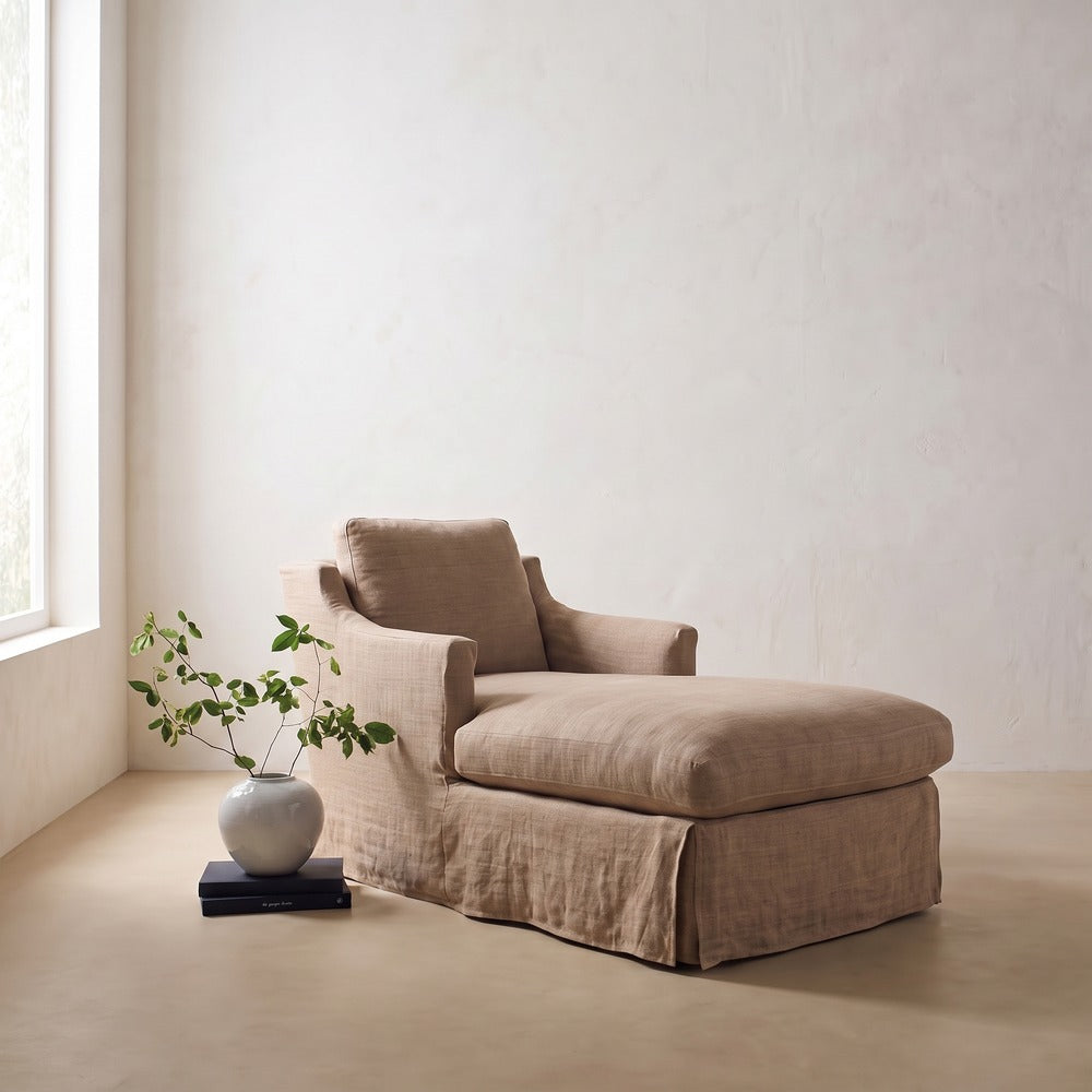 Madeline Slipcovered Chaise Chair