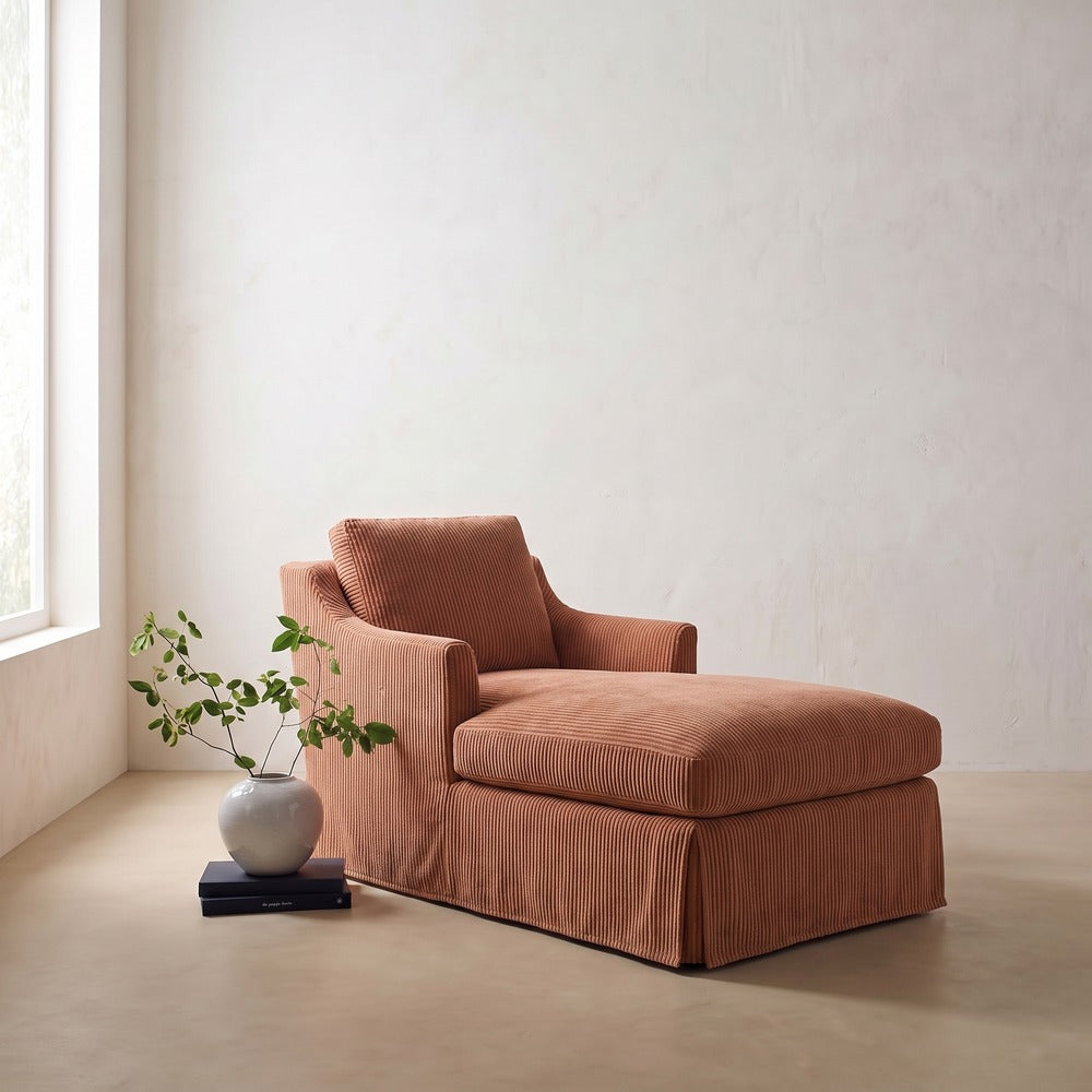 Madeline Slipcovered Chaise Chair