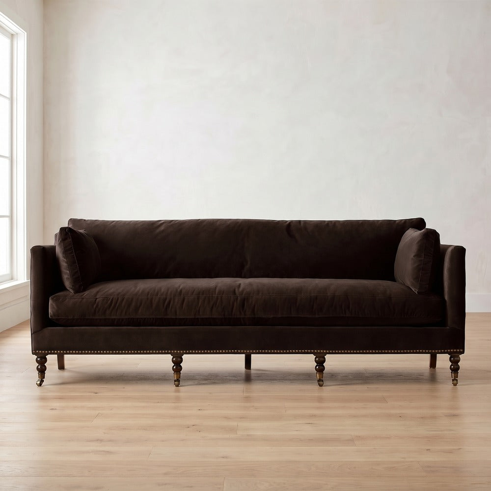 Madeline Sofa in Bark Velvet