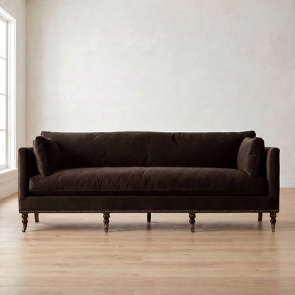 Madeline Sofa in Bark Velvet