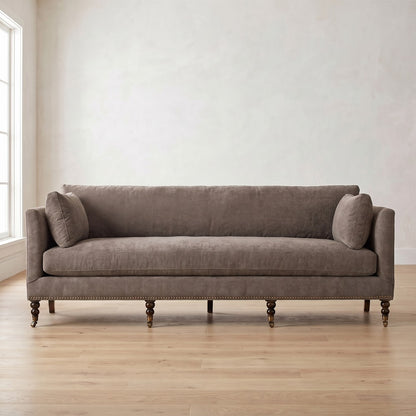 Madeline Sofa in Charcoal Brown Performance Chenille