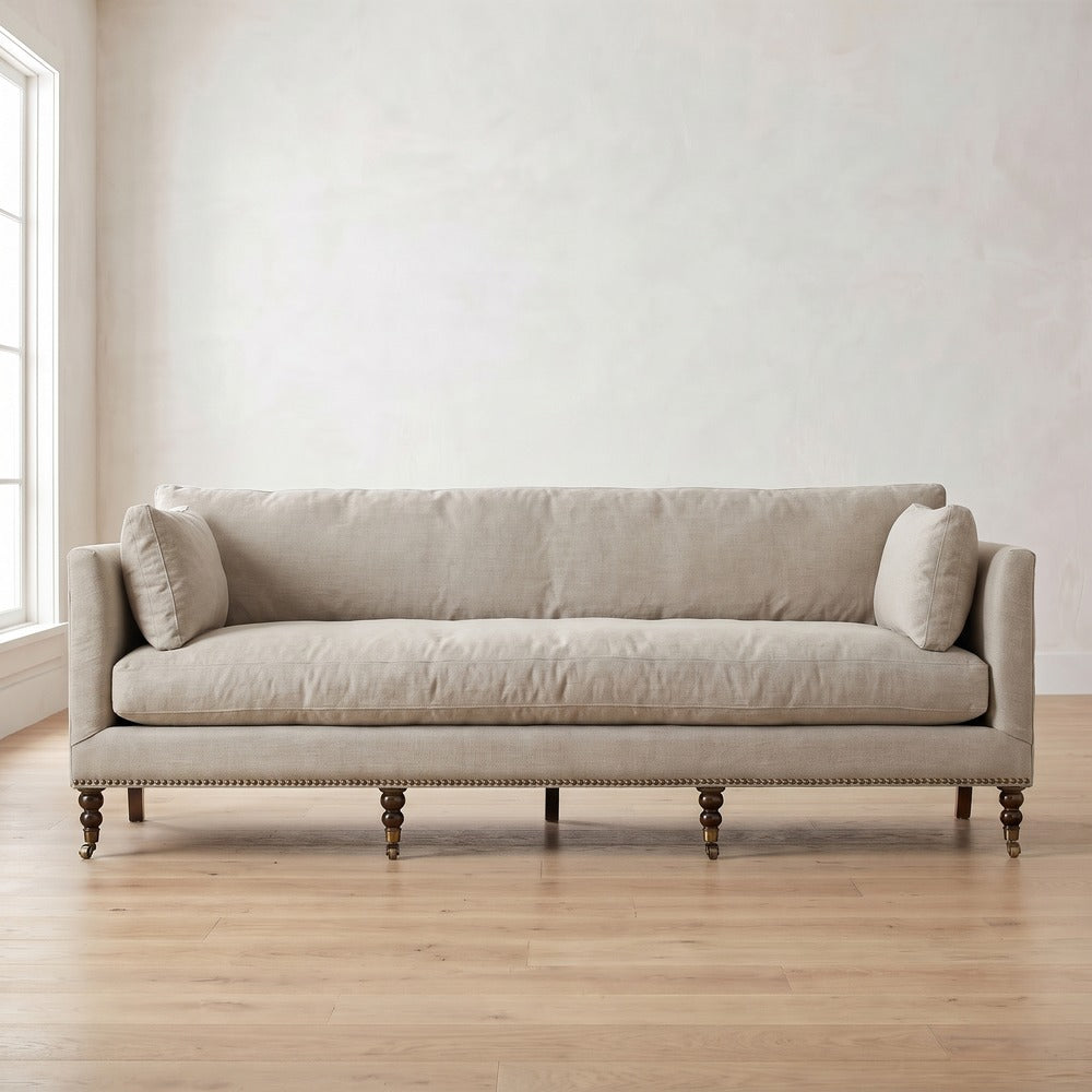 Madeline Sofa in Natural Linen