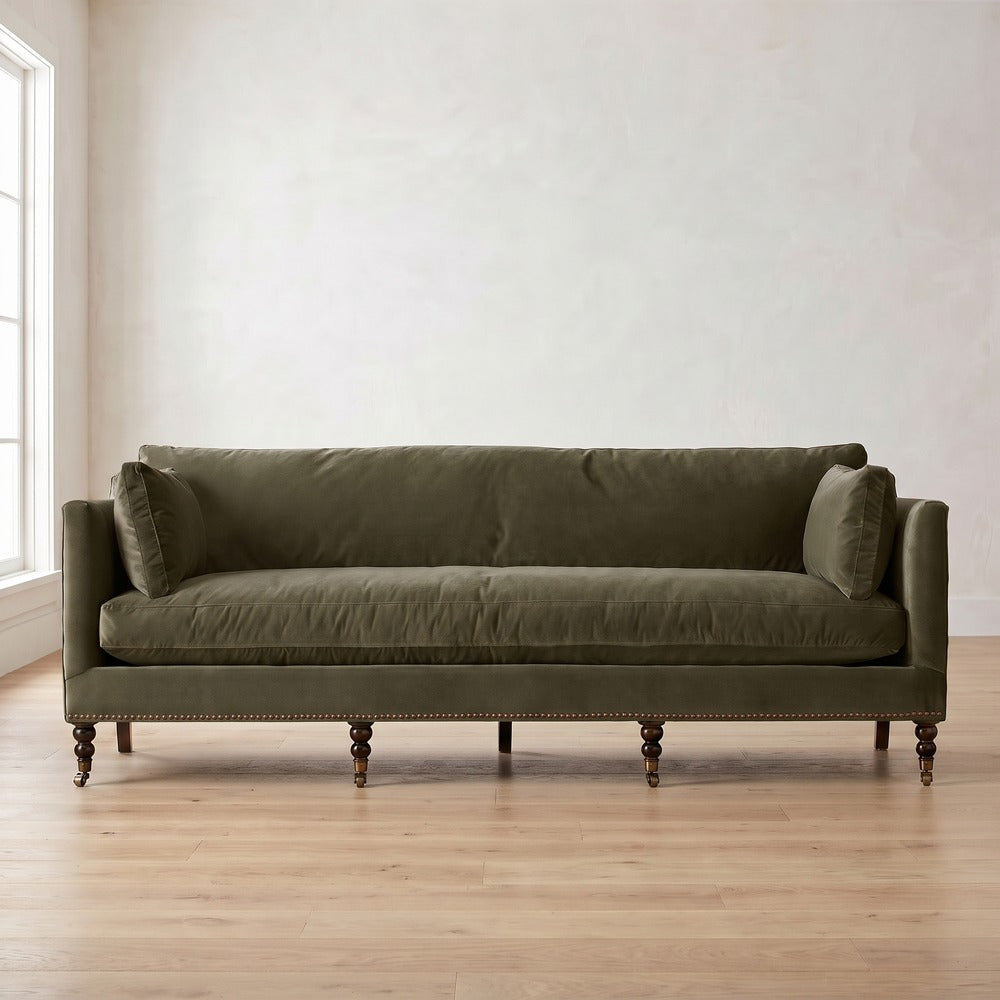 Madeline Sofa in Sage Velvet