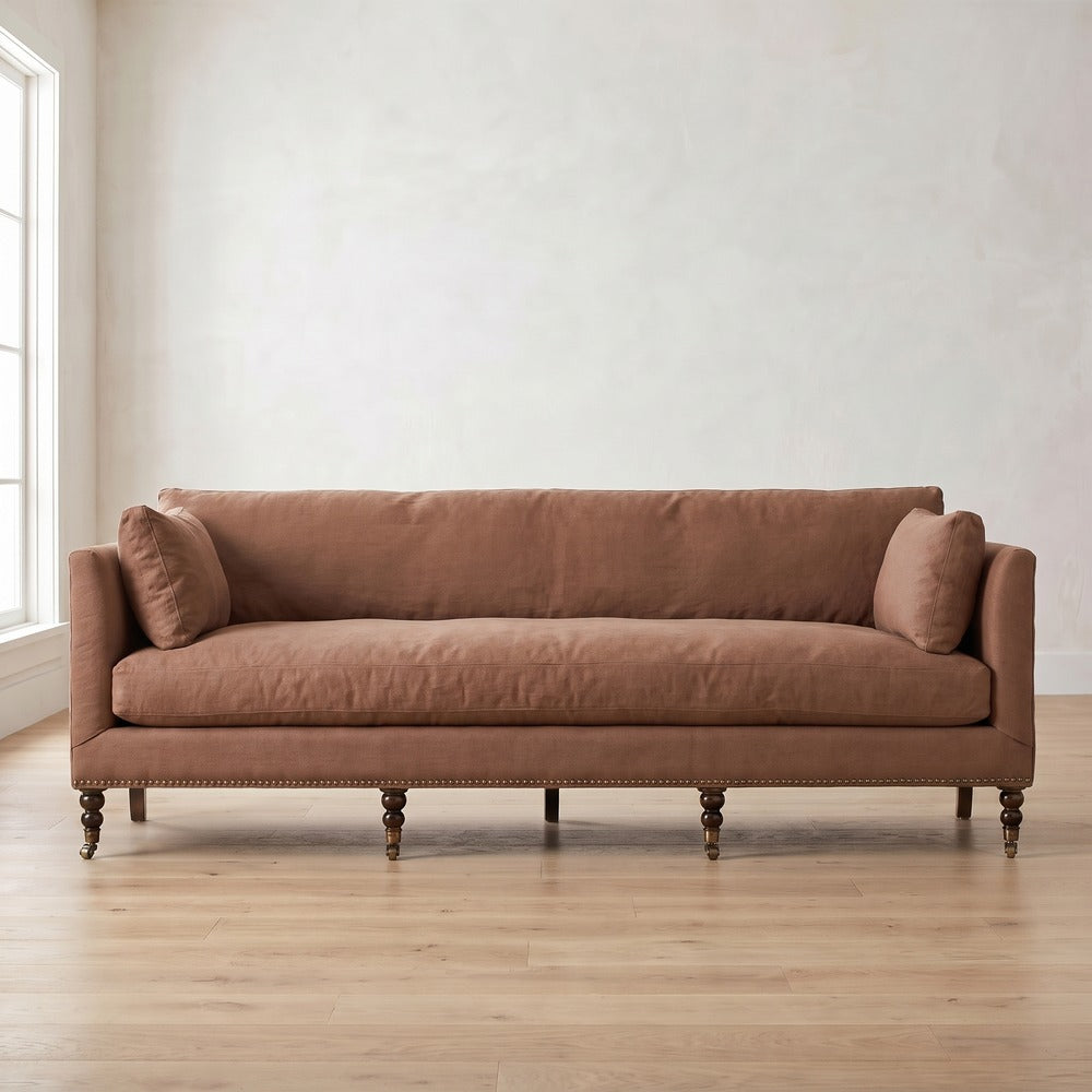 Madeline Sofa in Terracotta Linen