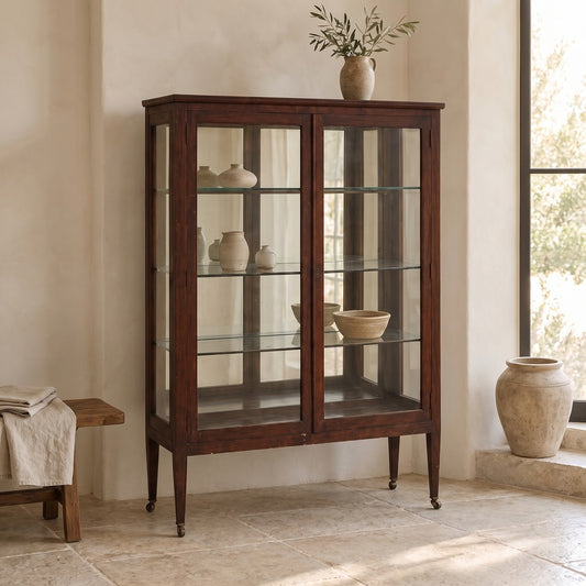 Mahogany China Cabinet, styled at home