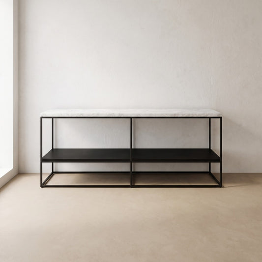 Marble & Metal Console Table