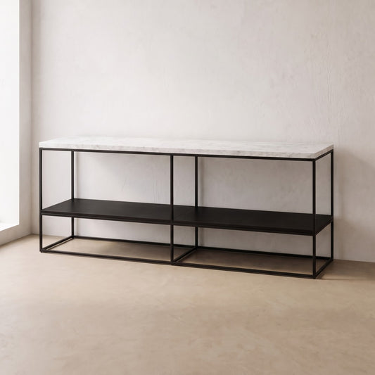 Marble & Metal Console Table, alternate view