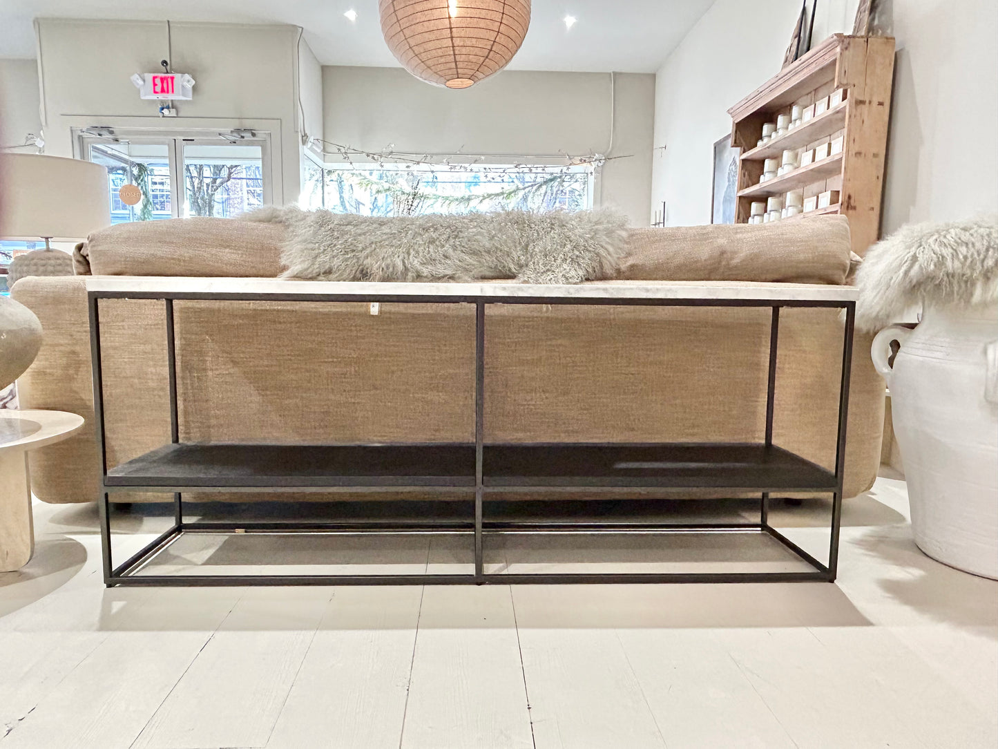 Marble & Metal Console Table