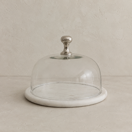 Marble Base Glass Cloche