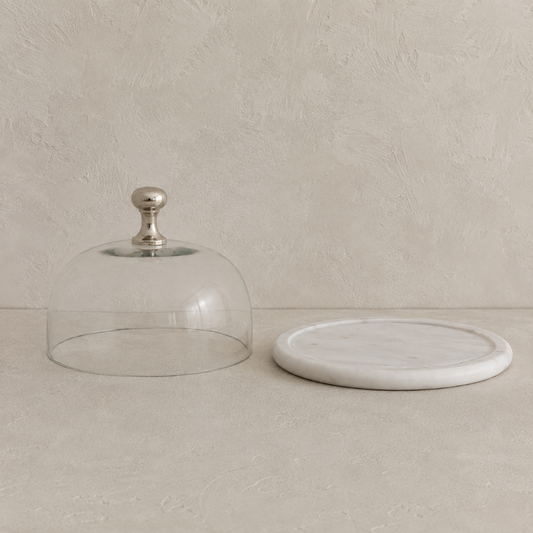 Marble Base Glass Cloche