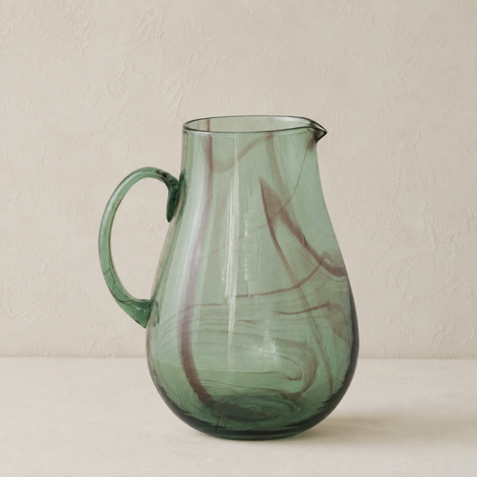 Marbled Glass Pitcher