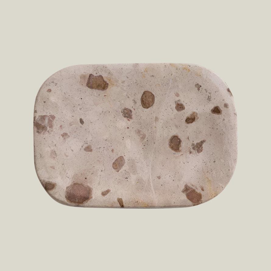Taupe Marble Soap Dish