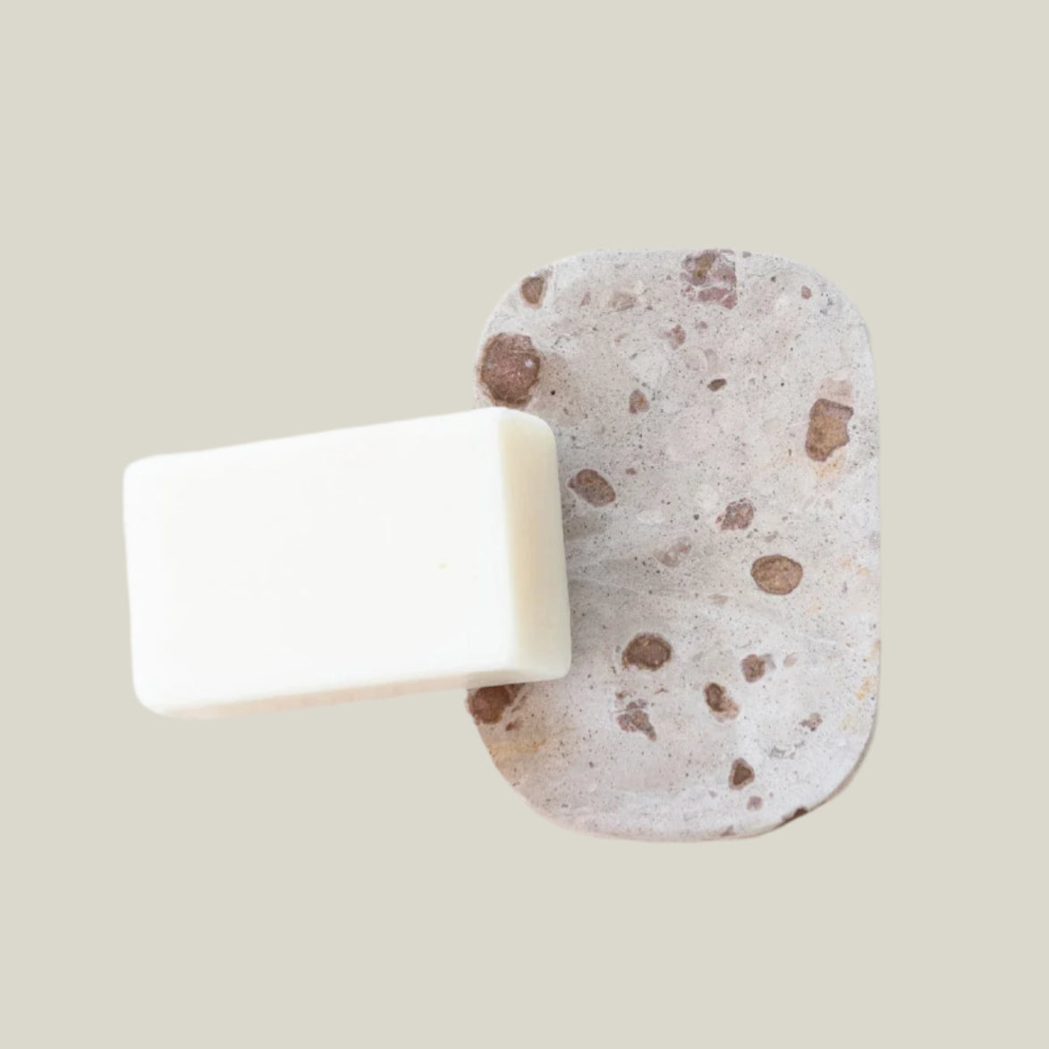 Taupe Marble Soap Dish