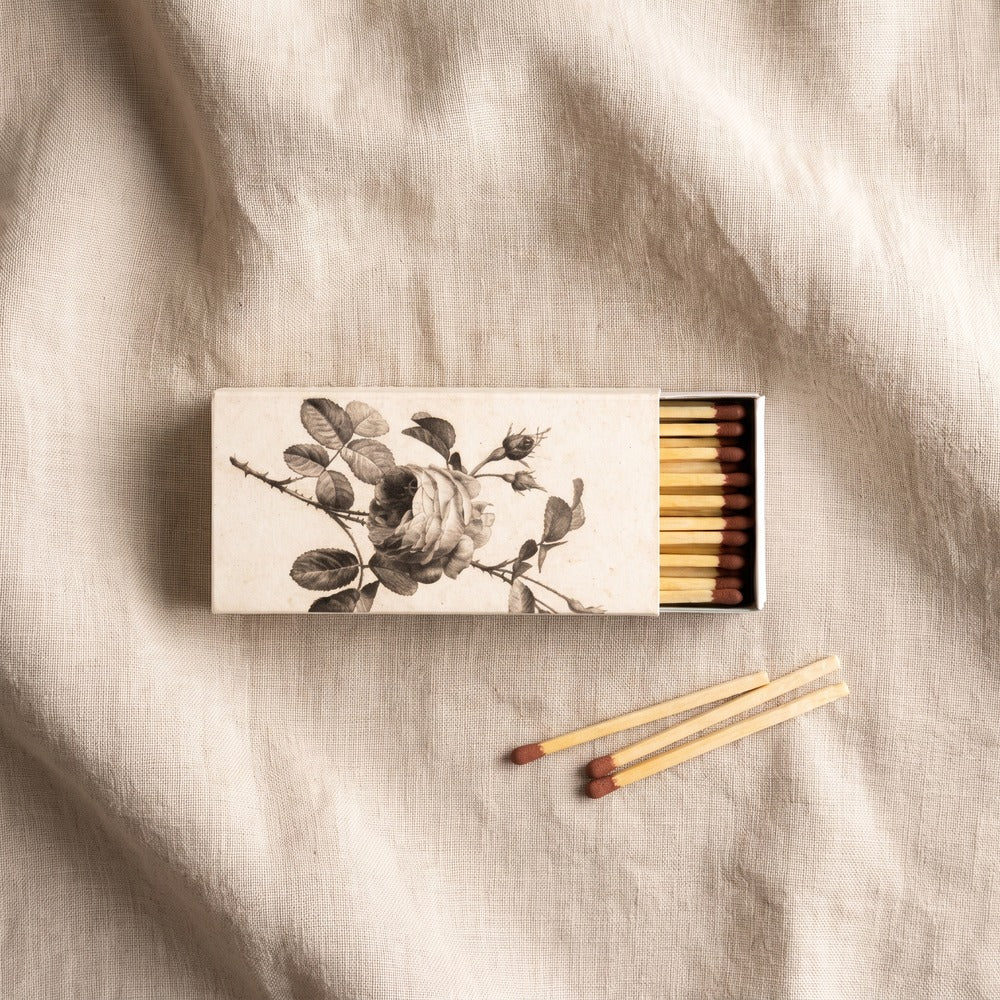 Matches in Box, Sepia Floral