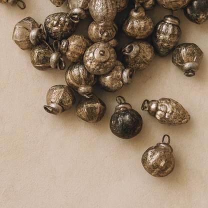 Embossed Glass Ornaments (Set of 36)