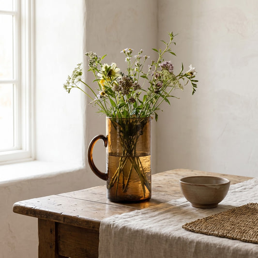Montenegro Pitcher, styled at home